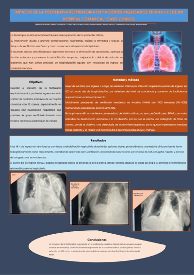 P.E.4. Impacto de la Fisioterapia Respiratoria en Pacientes Ingresados en una UCI de un Hospital Comarcal: Caso Clínico.
